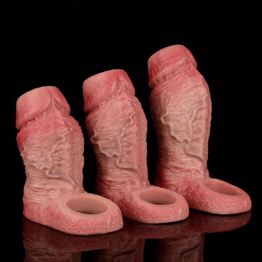 Annaluka™ - Dildo Enlargement Silicone Sleeve - Ultra Realistic, Comfortable, and Durable Design