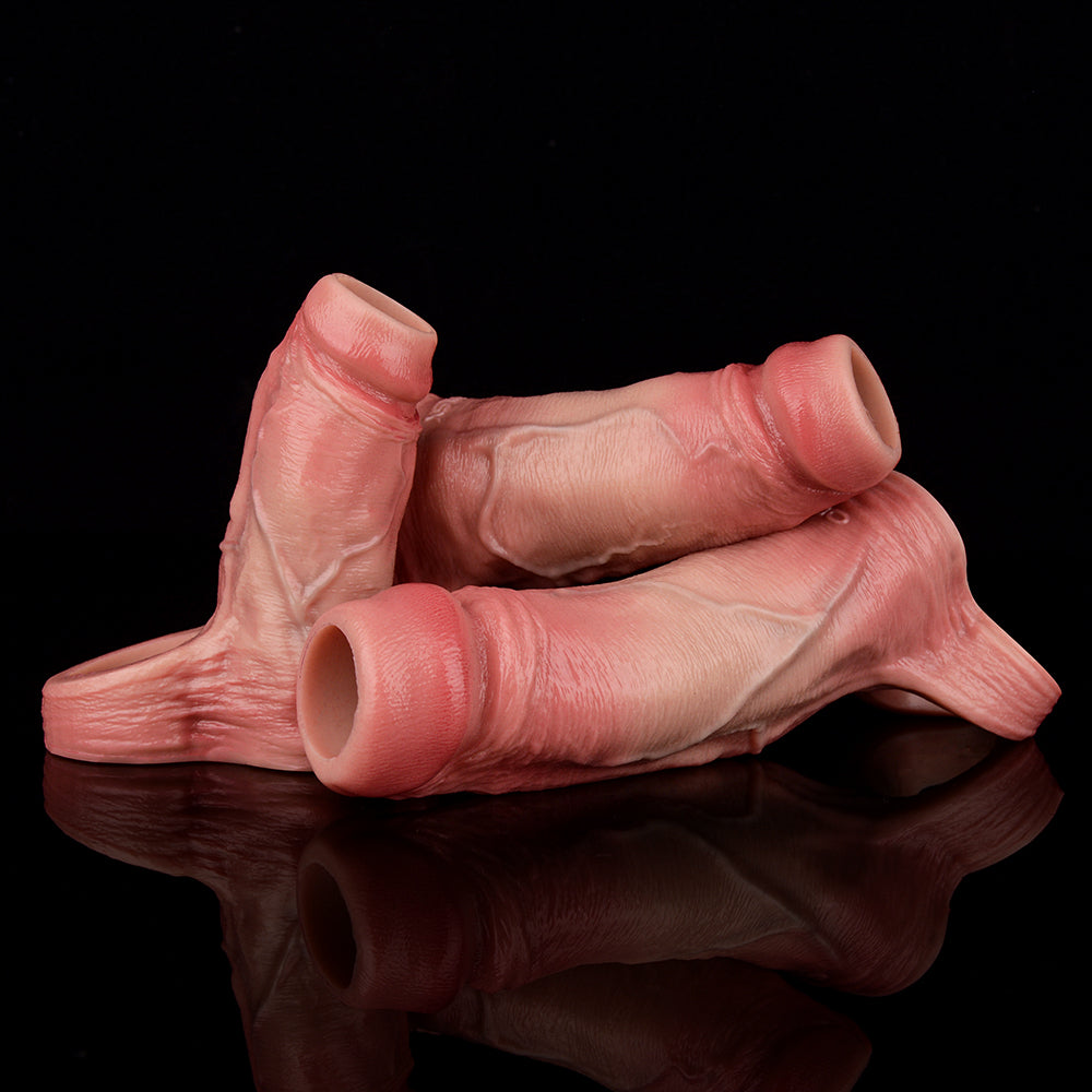 Annaluka™ - Silicone Enlargement Sleeve Dildo with Skin-Like Texture for Men’s Comfort and Confidence