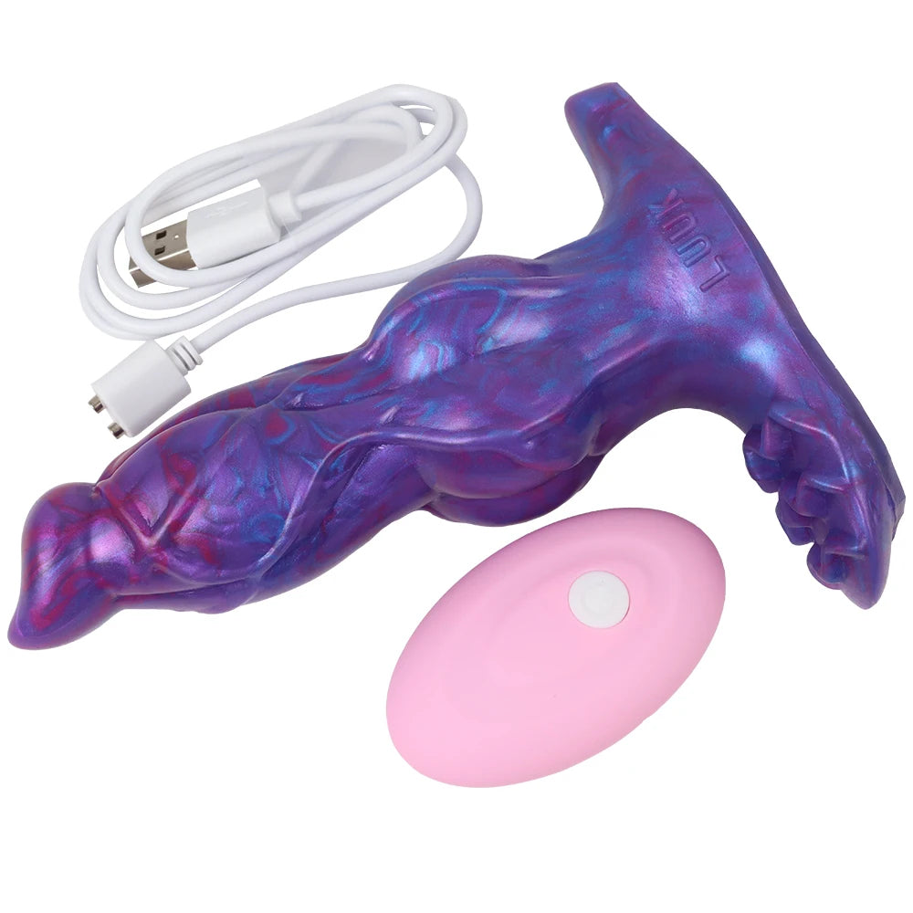 Annaluka™ - Wireless Control Vibrator Dildo, Animal Knot Vibrating Dildo, Clit Stimulate, Anal Plug, Realistic Vibrating Dildo Adult Sex Toys