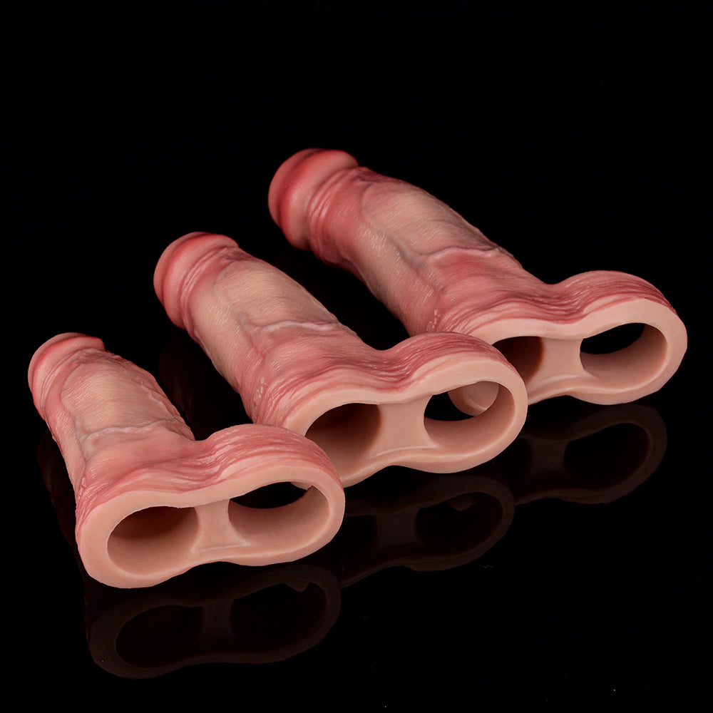 Annaluka™ - Silicone Enlargement Sleeve Dildo with Skin-Like Texture for Men’s Comfort and Confidence