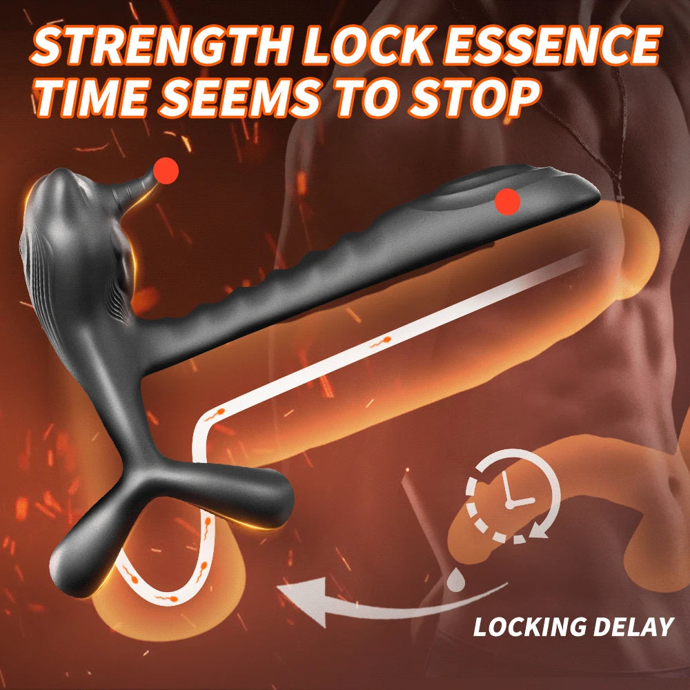 Annaluka™ - Anti-ejaculation For Men, Sperm Lock Ring for Men, Vibration Delay Ring Wireless Remote Control Adult.