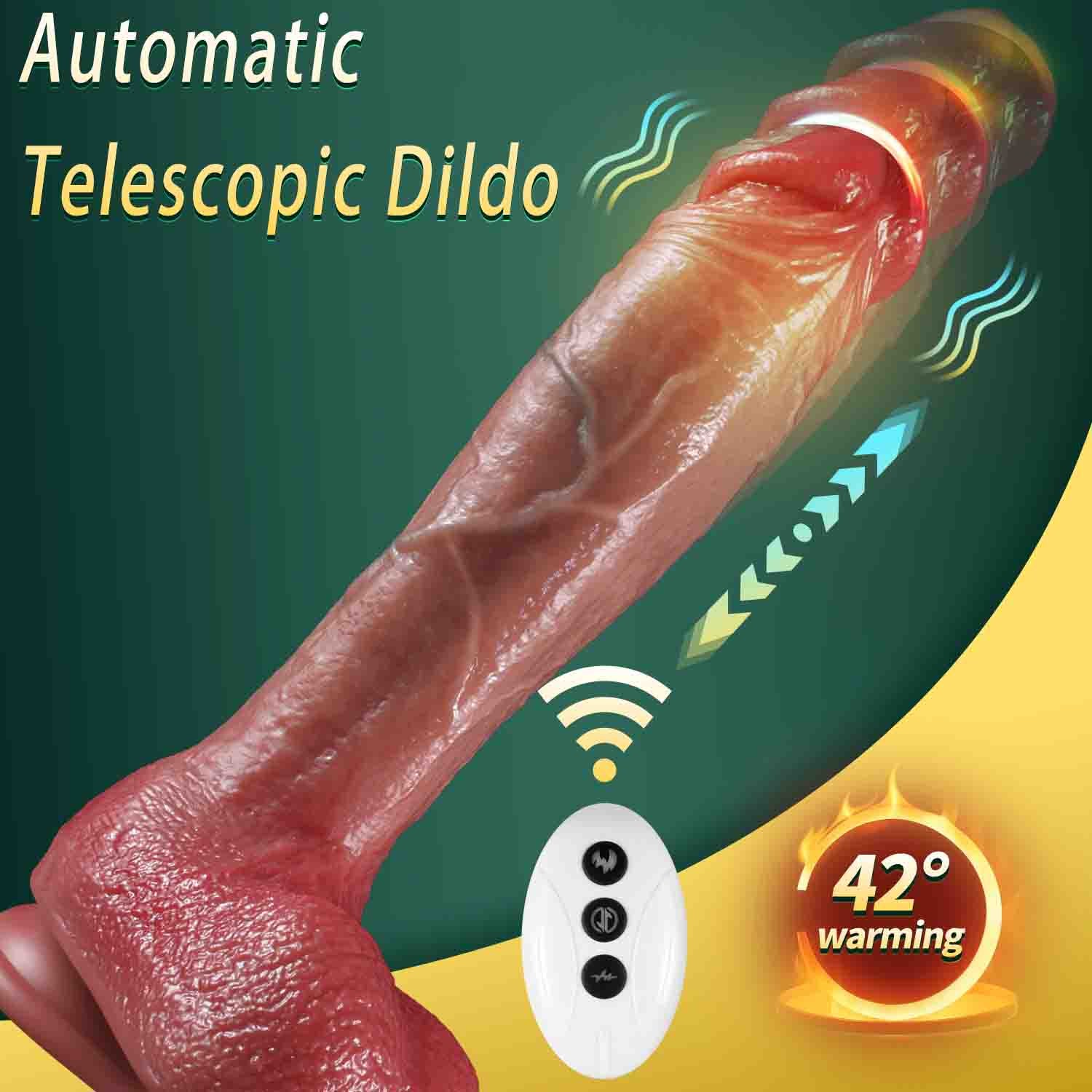 Annaluka™ - G-spot Heated Stretch Dildo Multi-Mode Vibrator, Realistic Sex Toys Female, Vibrator Big Penis