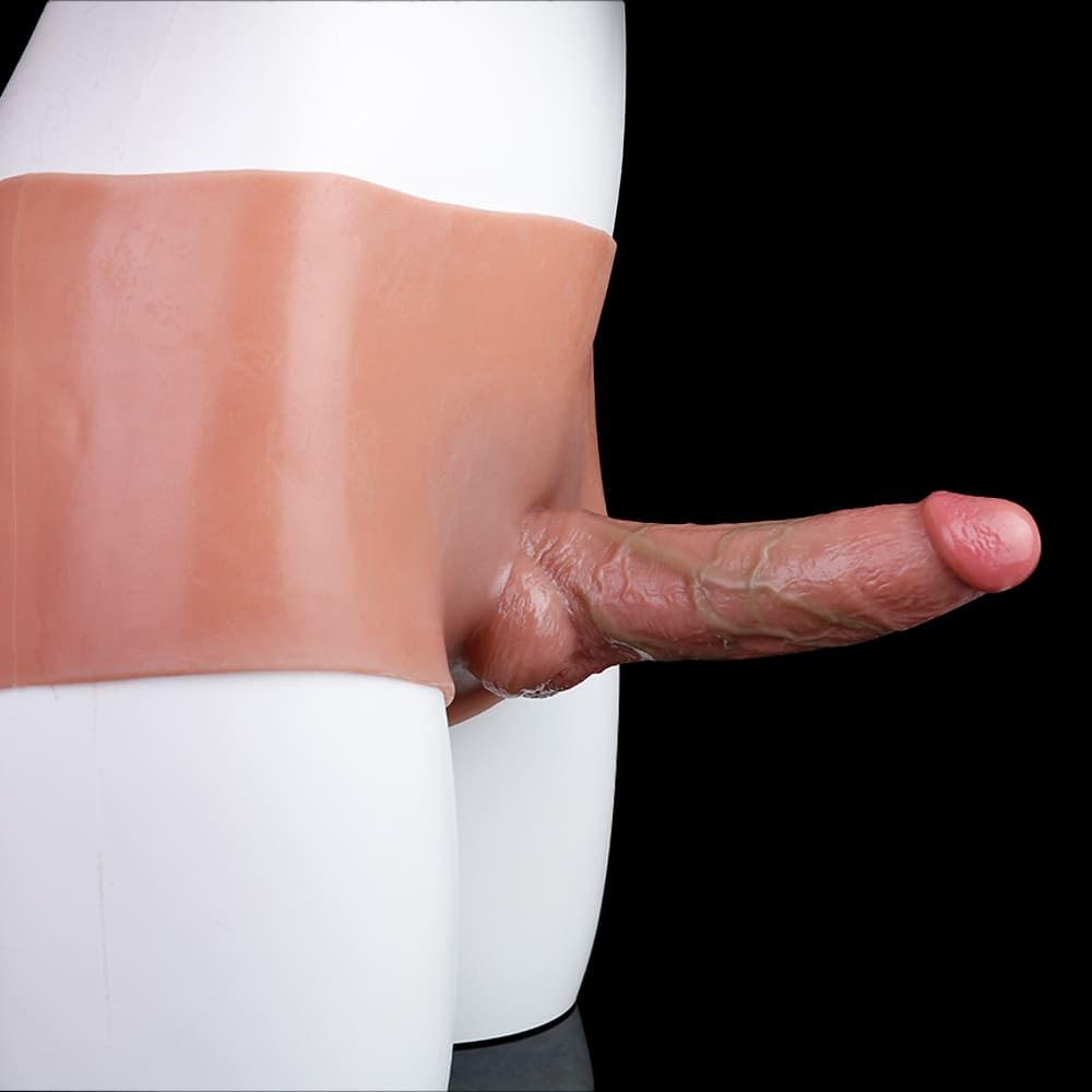 Annaluka™ - 7IN - Wearable Realistic Hollow Dildo For Men, Strapon Dildo Extender, Lifelike Silicone Material, Delay Ejaculation Reusable Condom
