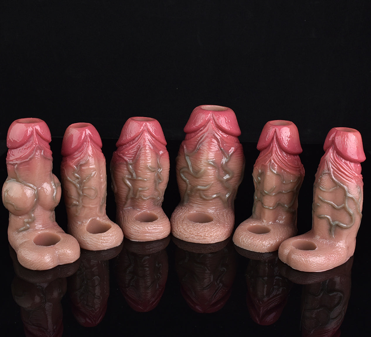 Annaluka™ - 8 Styles Silicone Realistic Penis Extender, Enlargement And Thickening Couple, Sleeve Dildo, Delay Ejaculation, Dick Enlargement