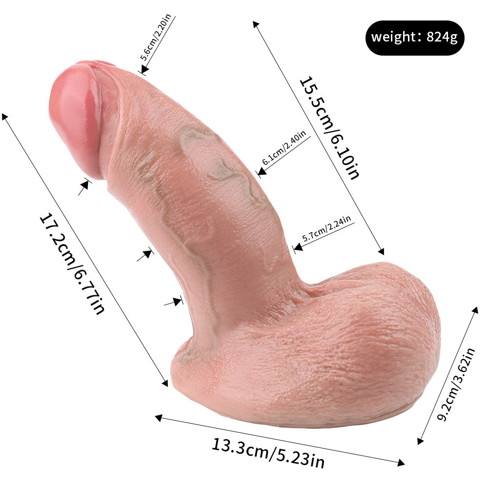 Annaluka™ - 6.77" THICK DILDO - Best Dildo Realistic Anal Plug With Suction Cup, Fantasy Dildo, Liquid Silicone Dildos, Mature, Dildo