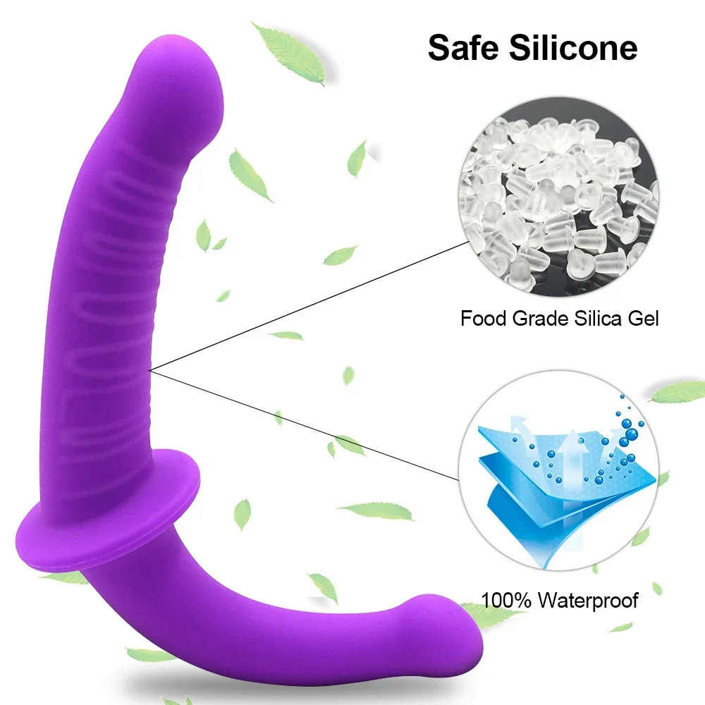 Annaluka™ - Dual-Ended Flexible Silicone Dildo – Double Penetration Strapless Dildo with Suction Cup