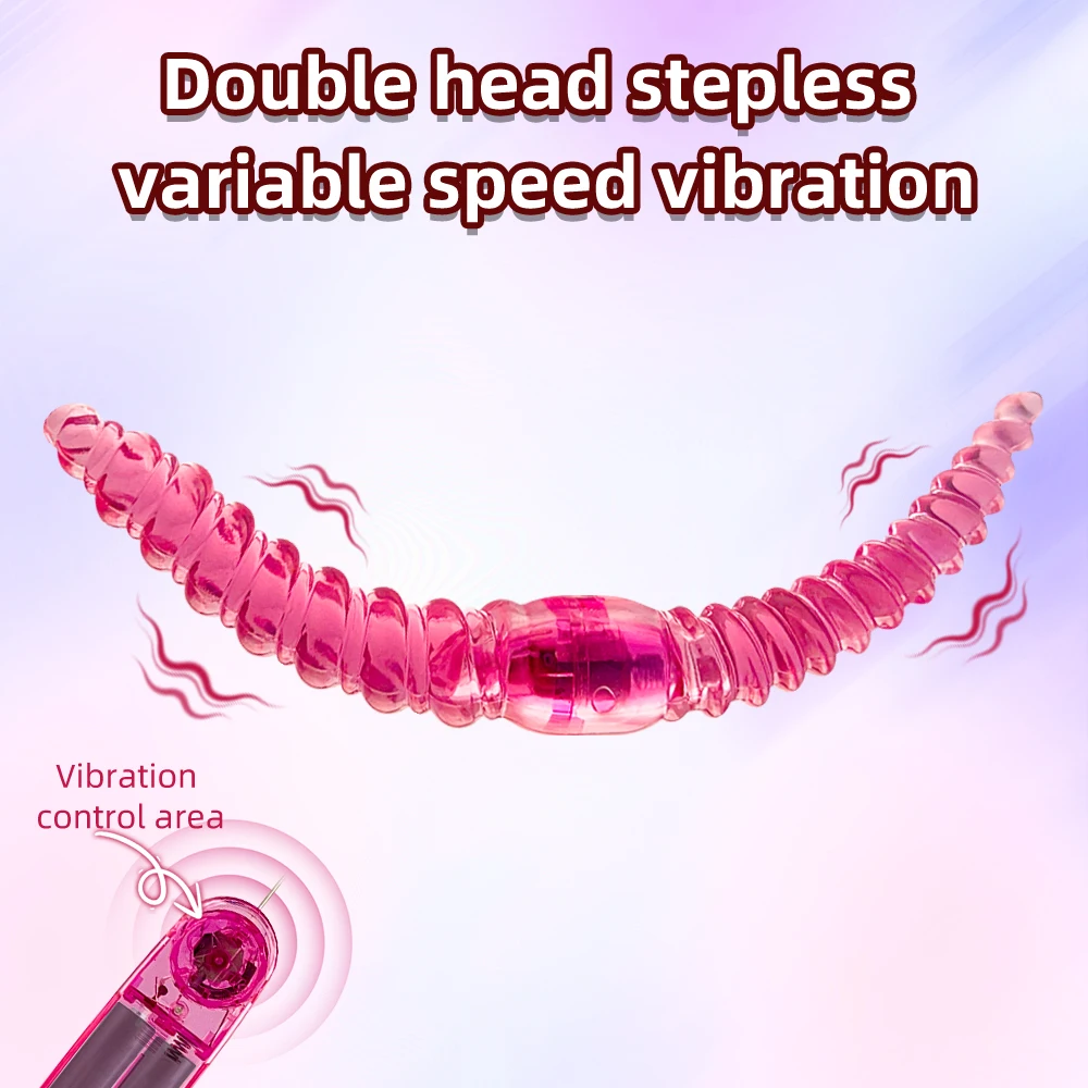 Annaluka™ - Double-Ended Flexible Vibrating Dildo – Dual Tip Silicone Vibrator with Stepless Speed Control