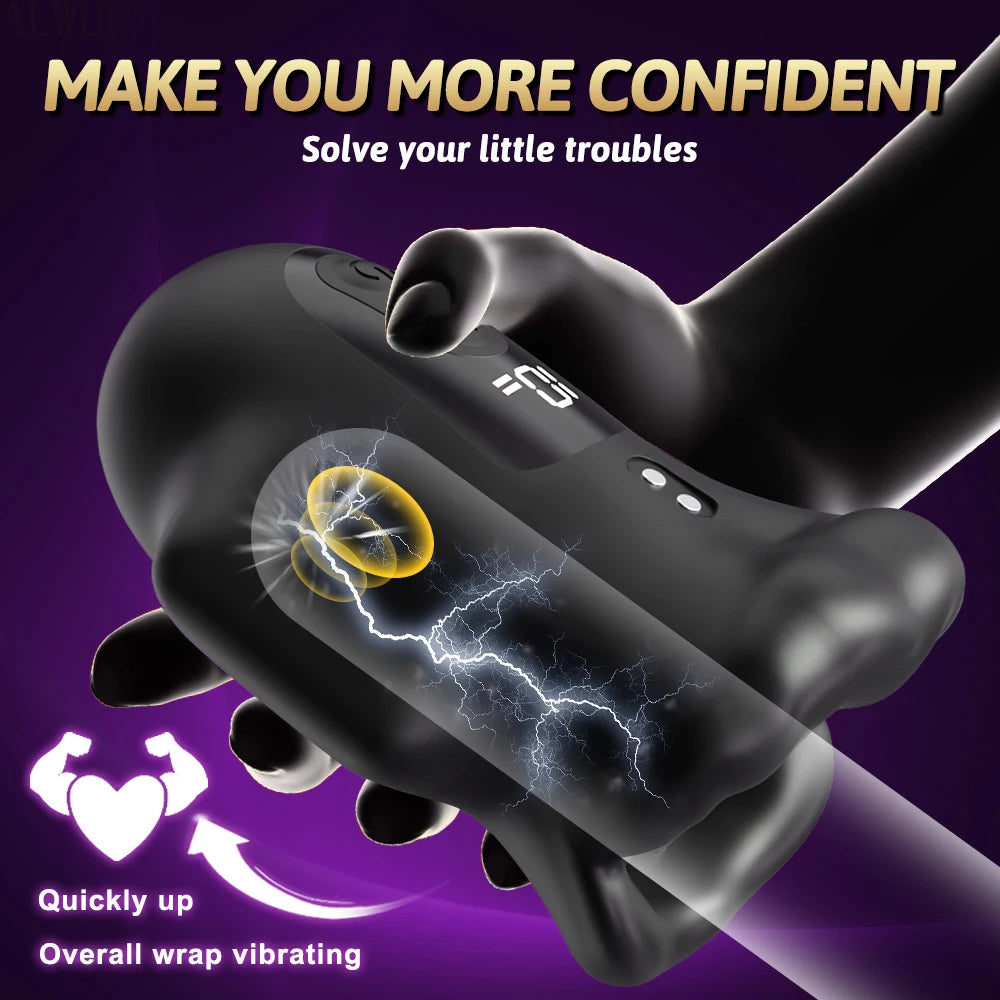 Annaluka™ - Dual Motor Male Masturbator – 10 Vibration Modes, Automatic Rechargeable Stroker with LED Display