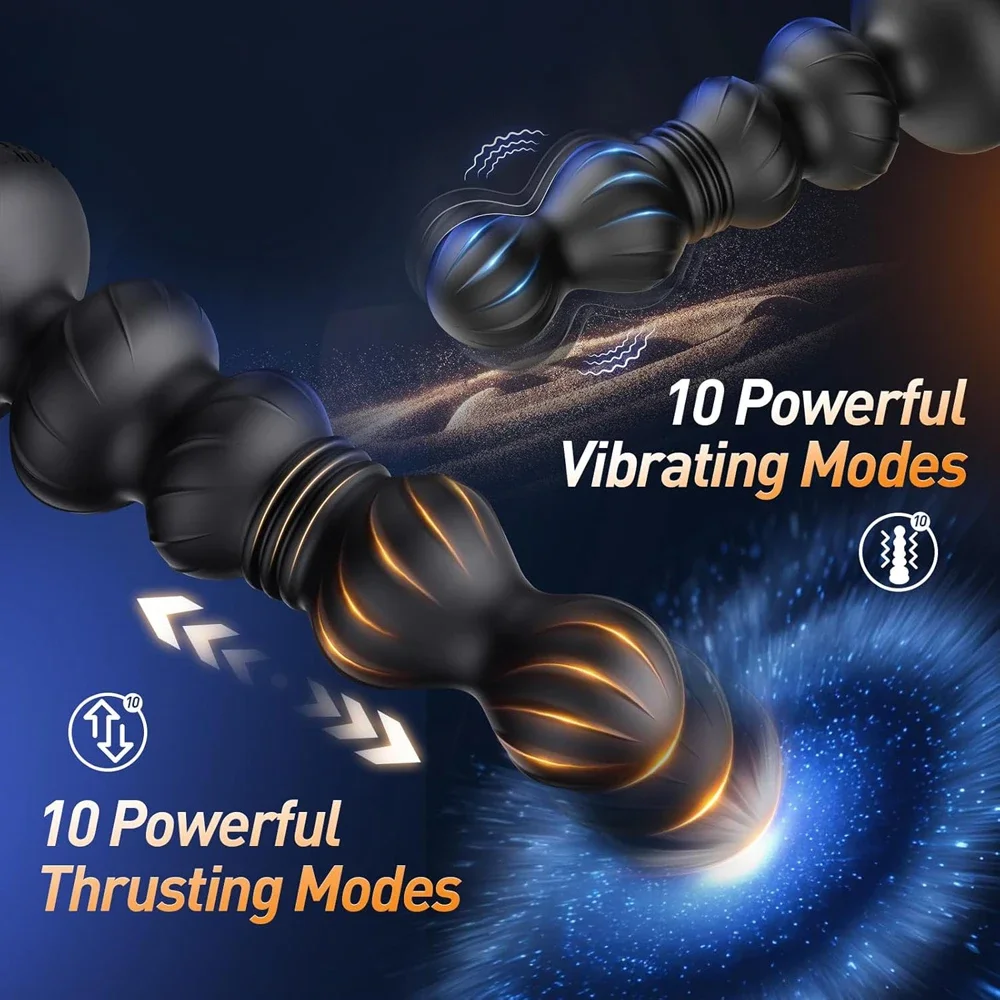 Annaluka™ - App-Control Vibrating & Thrusting Anal Beads with Remote Control – 10 Vibration & 10 Thrusting Modes