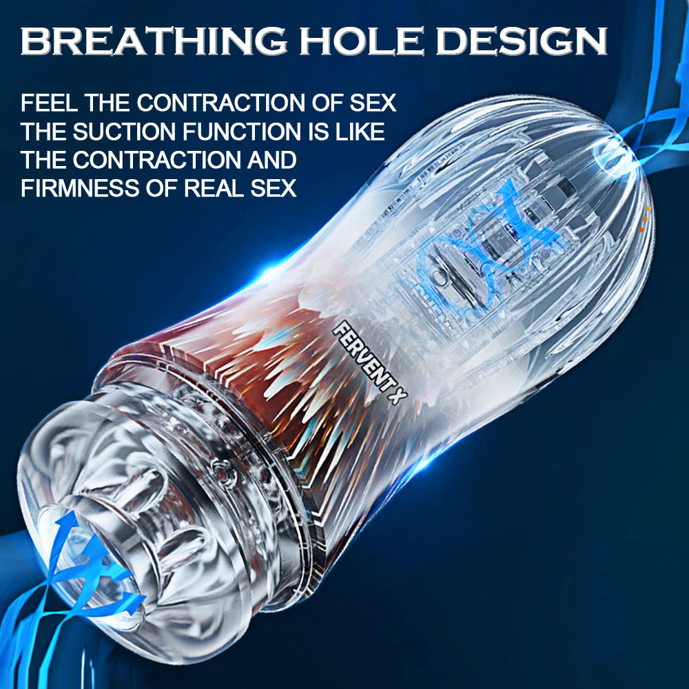 Annaluka™ - Automatic Suction Male Masturbator with Realistic Sleeve & Breathing Air Pressure