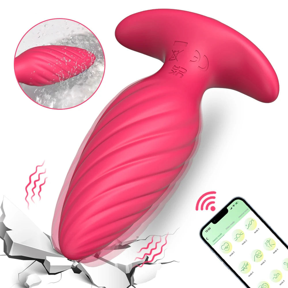 Annaluka™ - App-Controlled Vibrating Anal Plug – 9 Vibration Modes Waterproof Silicone Butt Plug