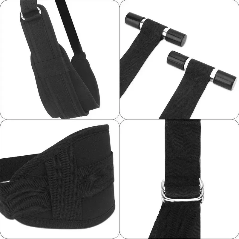 Annaluka™ - Adjustable Over-the-Door Sex Position Strap – Door Swing Support with Padded Seat, Hand & Foot Stirrups