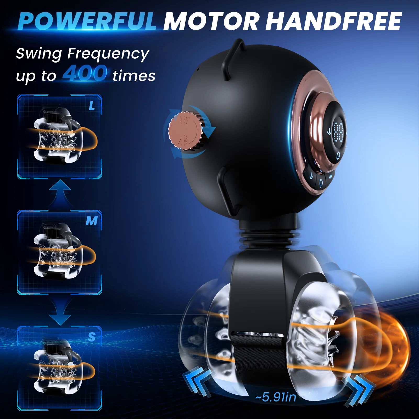 Annaluka™ - Hands-Free Automatic Male Masturbator with Adjustable Swing Motion, Vibration & Removable Sleeve