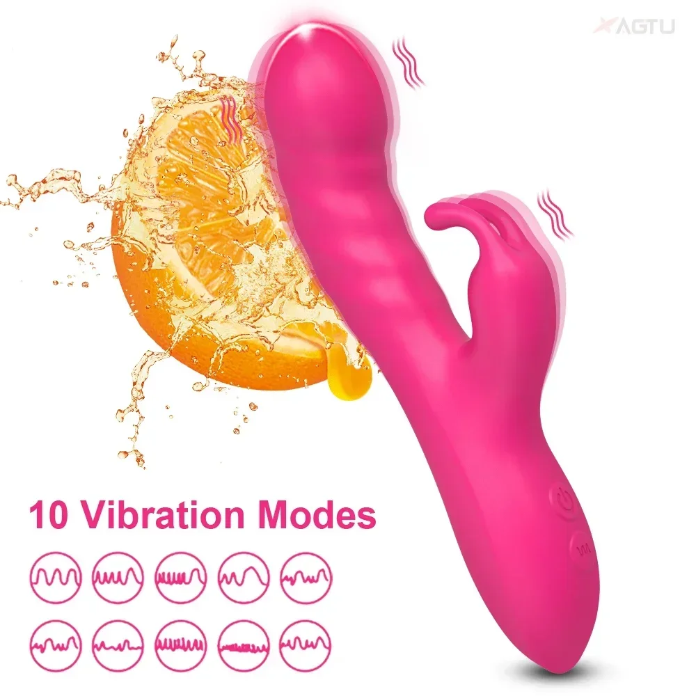 Annaluka™ - Dual Stimulation Rabbit Vibrator – 10 Vibration Modes, G-Spot & Clitoral Massager, Waterproof Silicone
