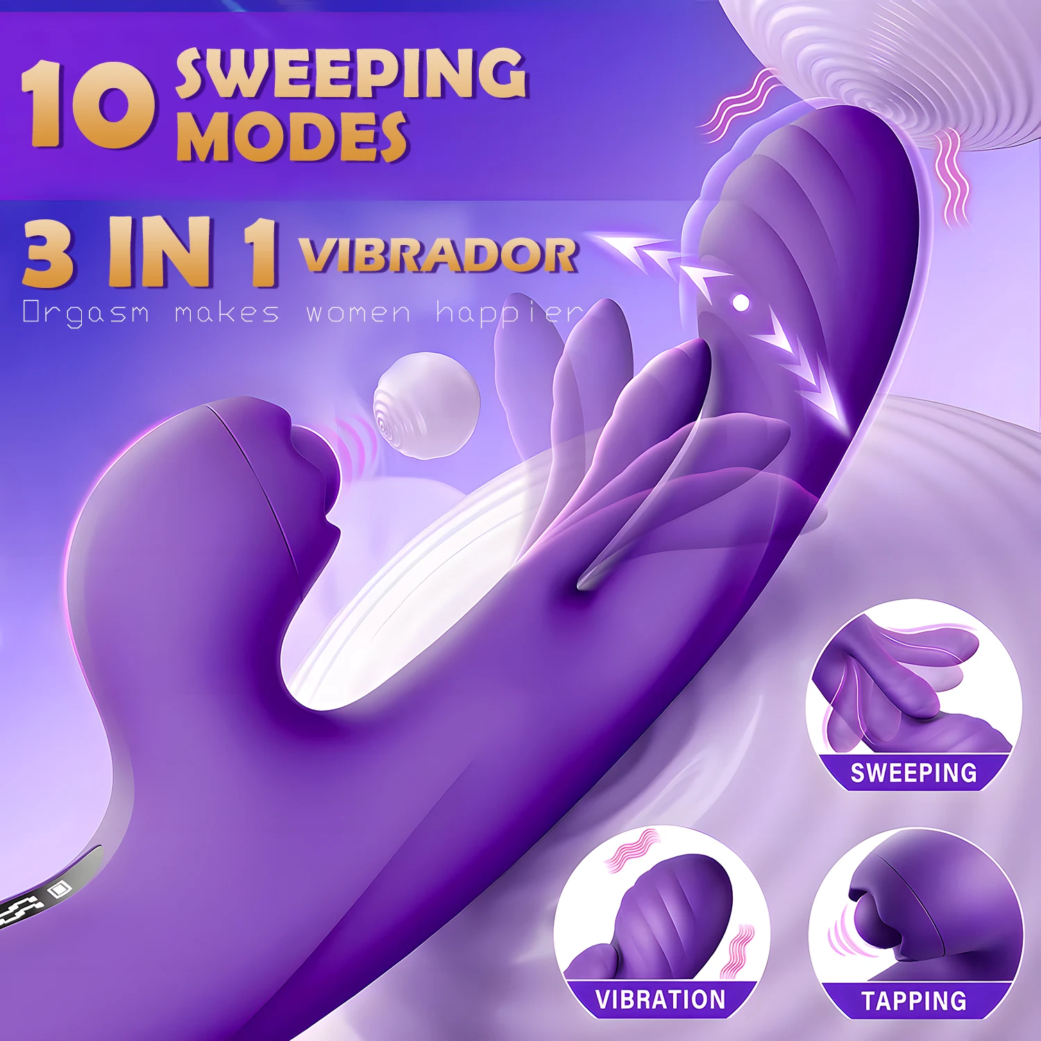 Annaluka™ - App-Control 3-in-1 Rabbit Vibrator – 30 Stimulation Modes, G-Spot & Clitoral Massager, USB Rechargeable