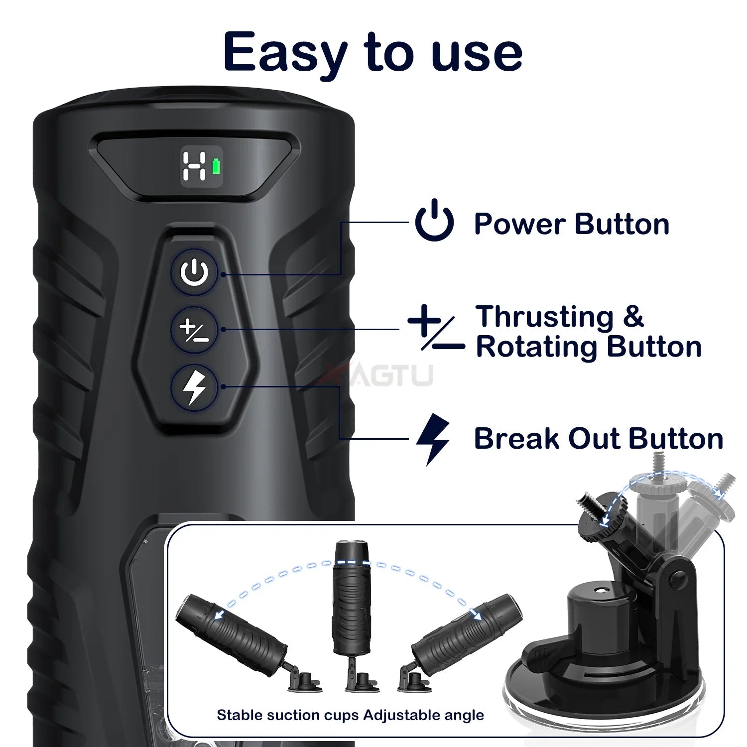 Annaluka™ - Automatic Thrusting & Rotating Male Masturbator – 7 Thrusting & 7 Rotating Modes
