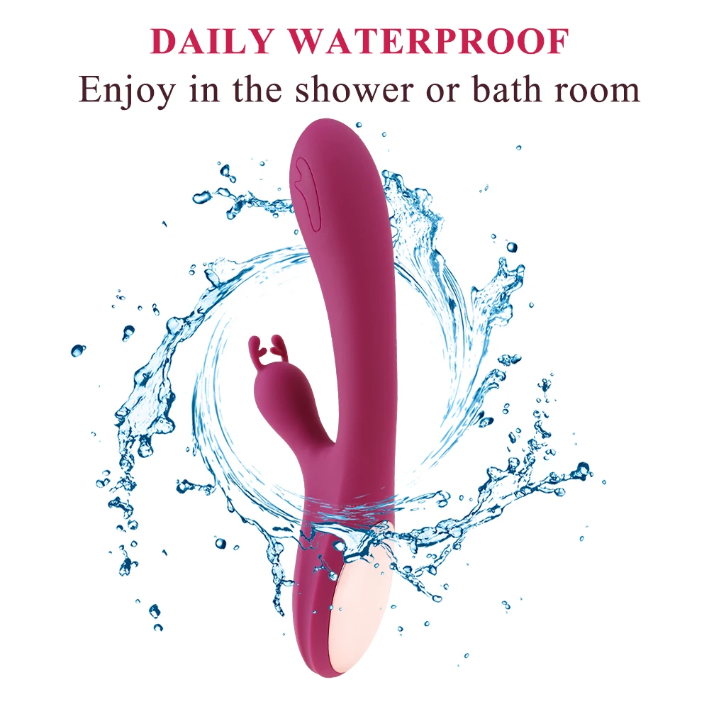 Annaluka™ - Dual Stimulation Rabbit Vibrator with Clitoral Tickler, 10 Vibration Modes & USB Rechargeable