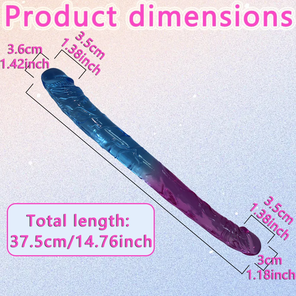 Annaluka™ - Flexible Double-Ended Dildo – Bendable Dual-Sided Silicone Dildo with Textured Design