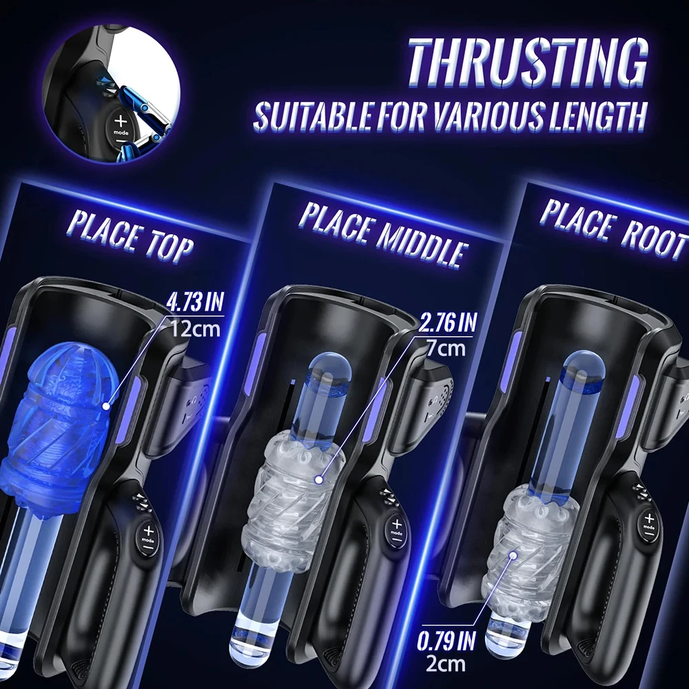 Annaluka™ - Automatic Thrusting Masturbator – Interactive Male Stroker with 72 Stroke Modes, Dual Sleeves & Adjustable Depth