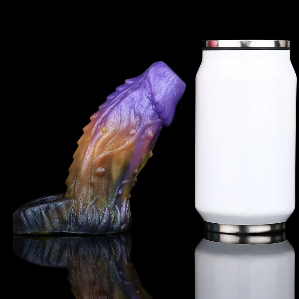 Annaluka™ - Textured Silicone Penis Sleeve Extender – Hollow Cock Sleeve with Raised Stimulation Design