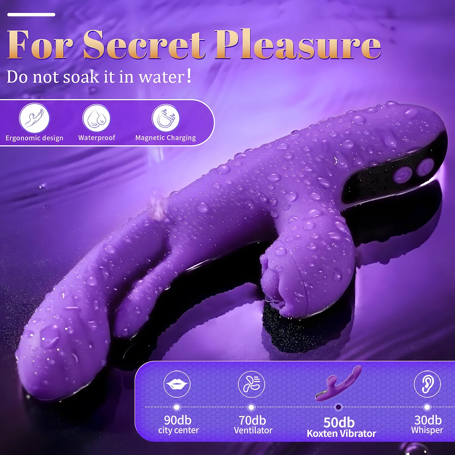 Annaluka™ - App-Control 3-in-1 Rabbit Vibrator – 30 Stimulation Modes, G-Spot & Clitoral Massager, USB Rechargeable
