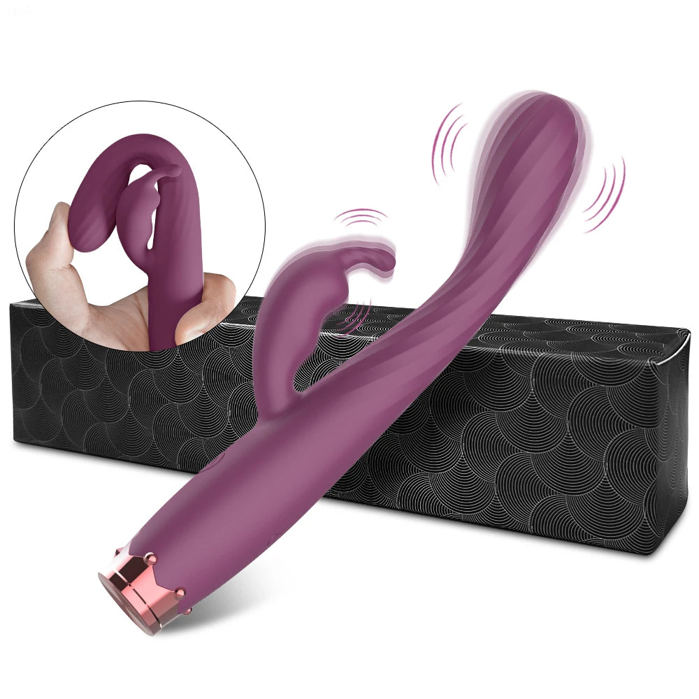 Annaluka™ - Slim G-Spot Rabbit Vibrator – 10 Vibration Modes, Waterproof USB Rechargeable Silicone Massager