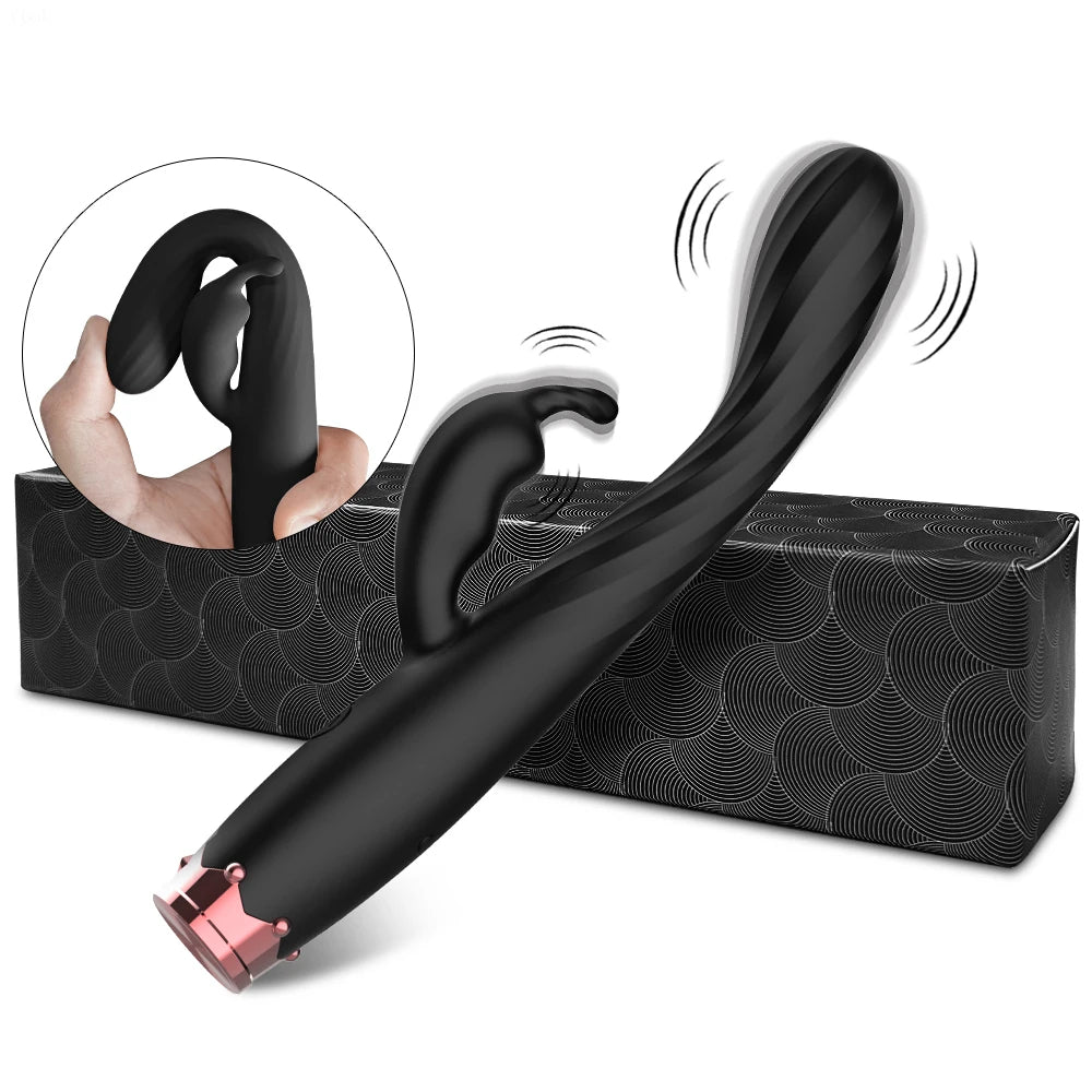 Annaluka™ - Slim G-Spot Rabbit Vibrator – 10 Vibration Modes, Waterproof USB Rechargeable Silicone Massager