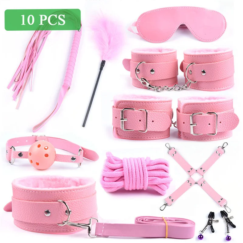 Annaluka™ - BDSM Roleplay Kit – Bondage Restraint Set with Tail Plug, Blindfold, Collar, Cuffs, Gag & Accessories