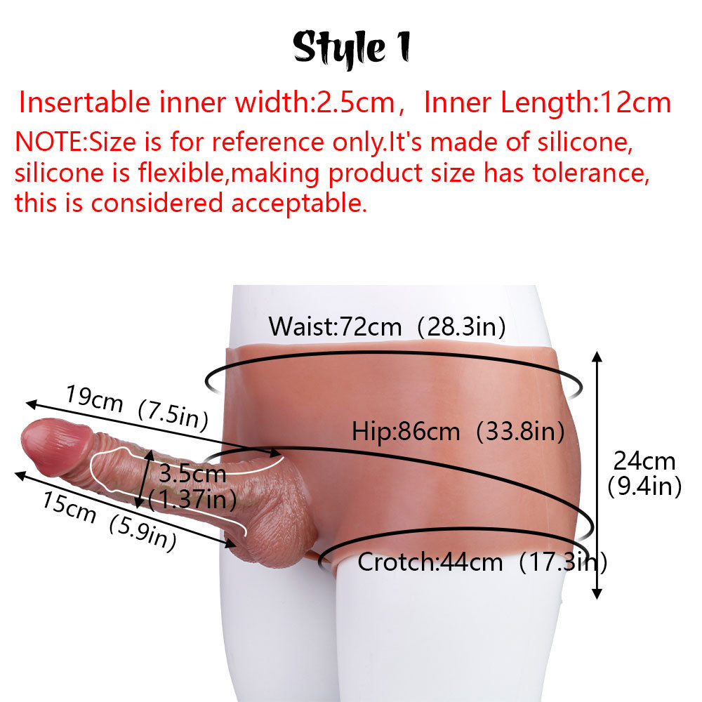 Annaluka™ - 7.5IN - Wearable Realistic Hollow Dildo, Adjustable Extender Sleeve for Men, Delay Ejaculation Reusable Condom