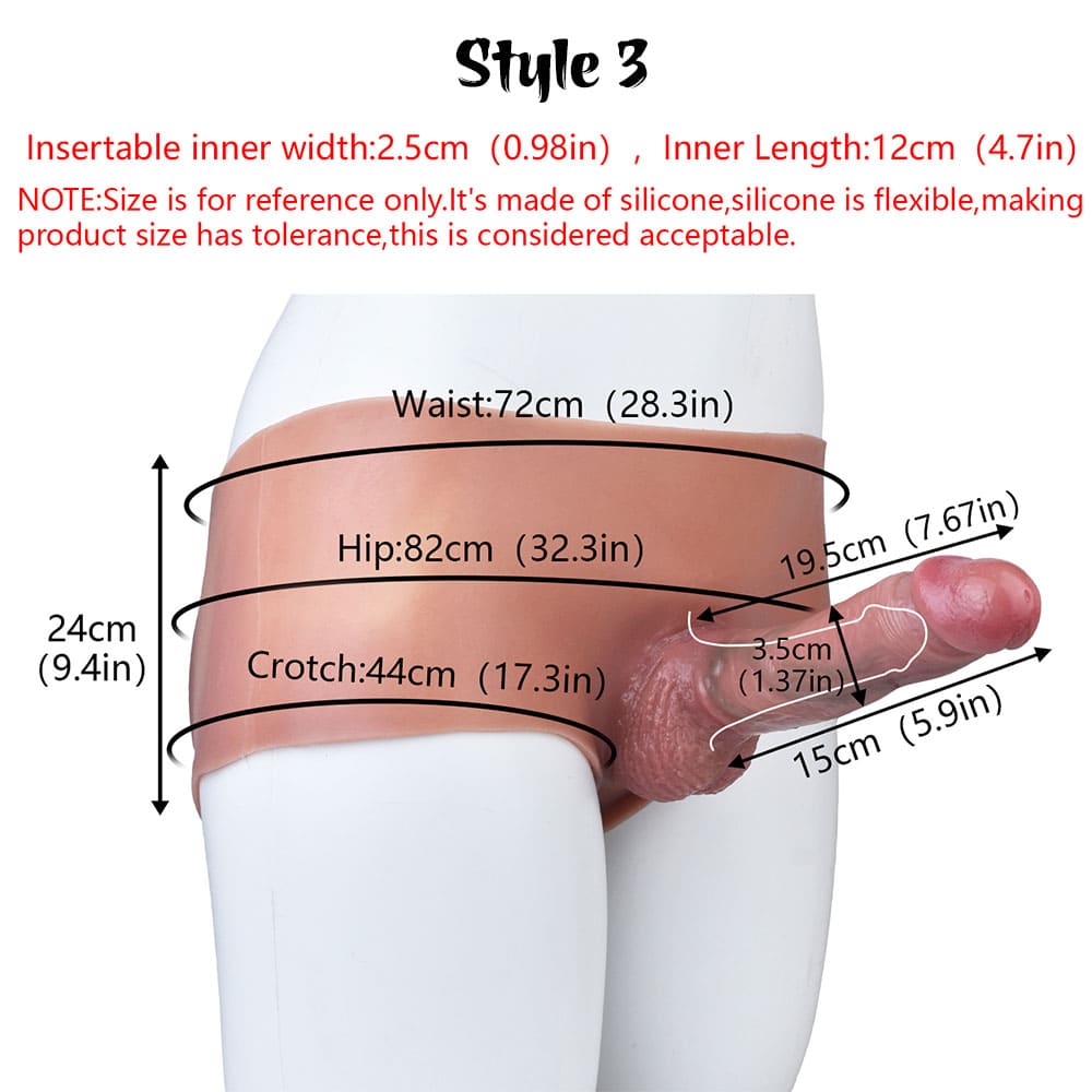 Annaluka™ - 7.67IN - Hollow Silicone Realistic Strapon, Wearable Hollow Dildo For Men, Strapon Dildo Extender, Delay Ejaculation Function