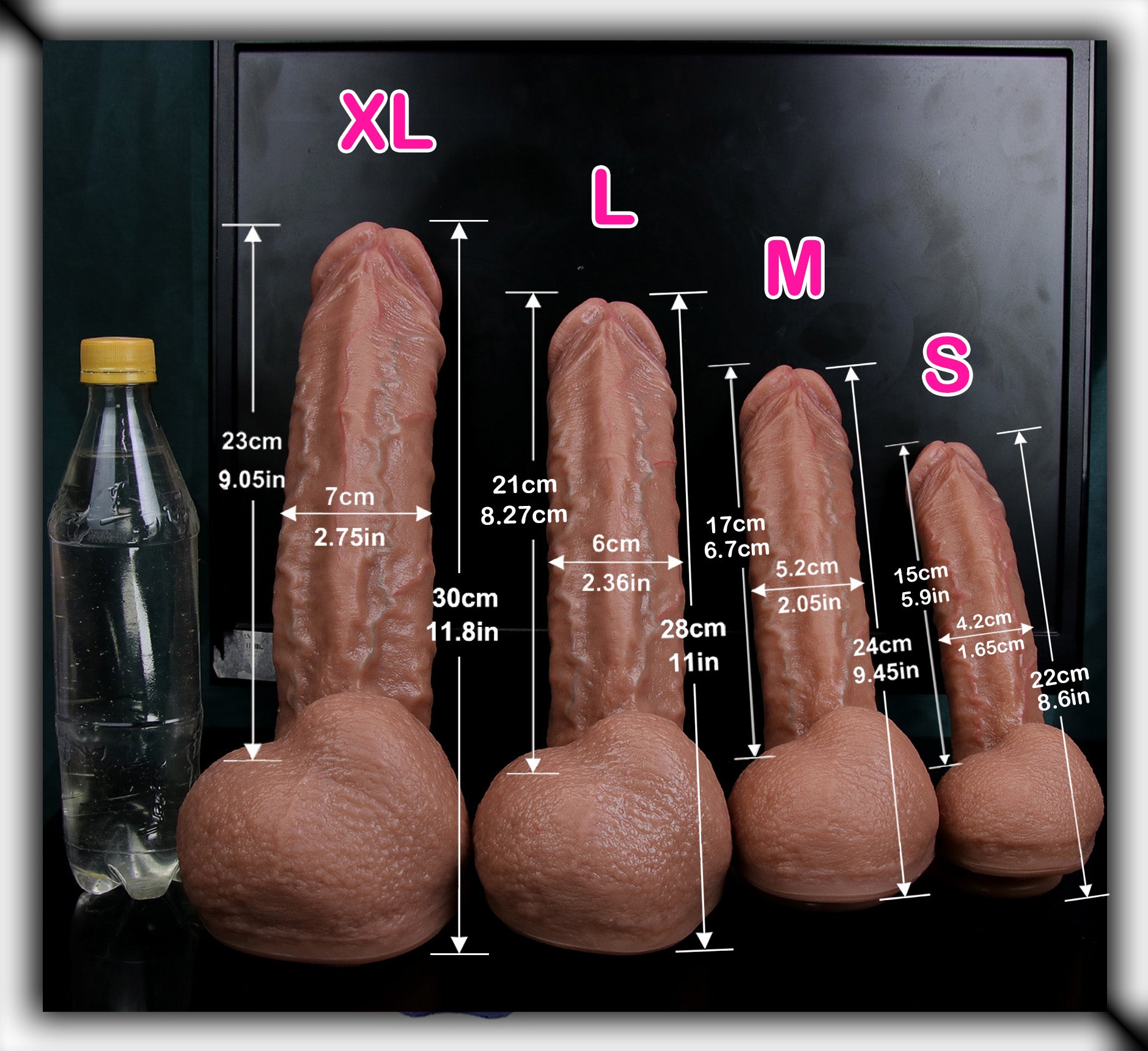 Annaluka™ - 6 SIZE - Huge Dildo, Ultra Realistic Dildo, Realistic Suction Cup Dildo, Fantasy Dildo, Skin Color realistic Cock