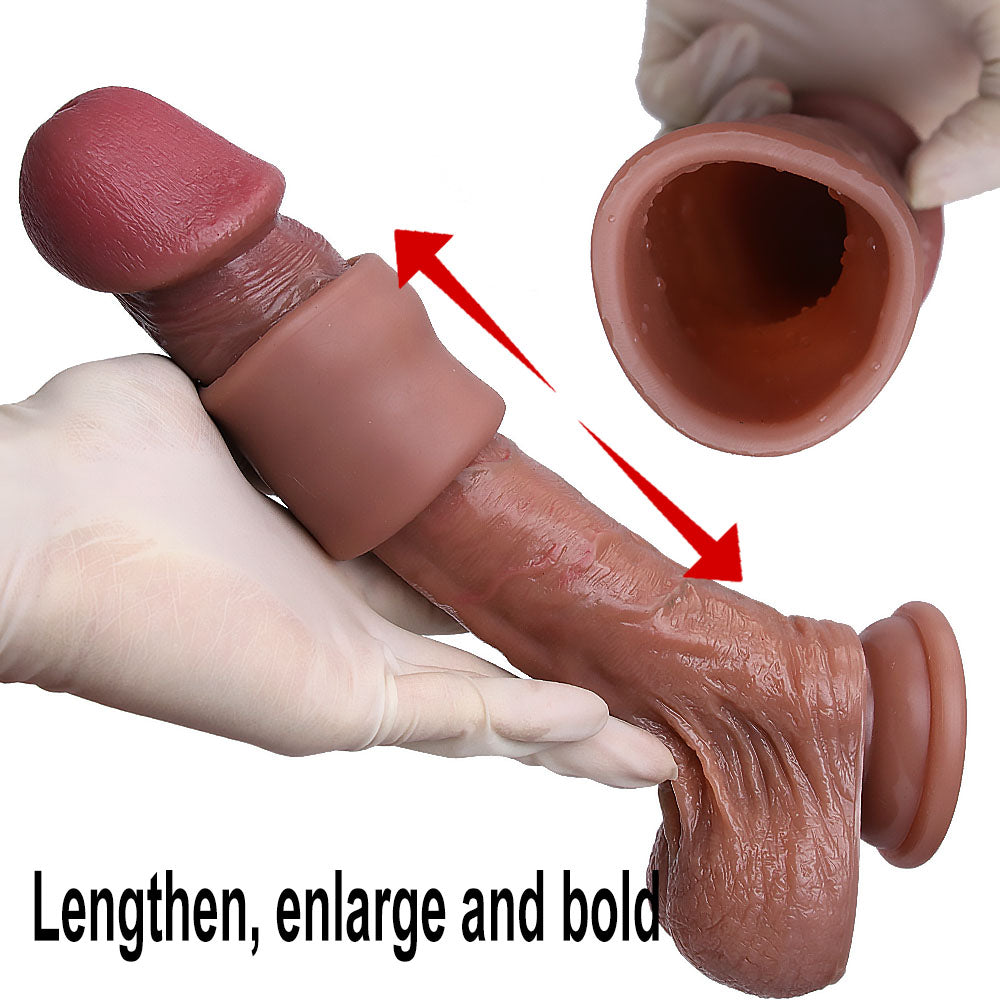 Annaluka™ - Sleeve Dildo, Realistic Sleeve Dildo, Sleeve Dildo Extender, Liquid Silicone Dildos, Mature, Dildo