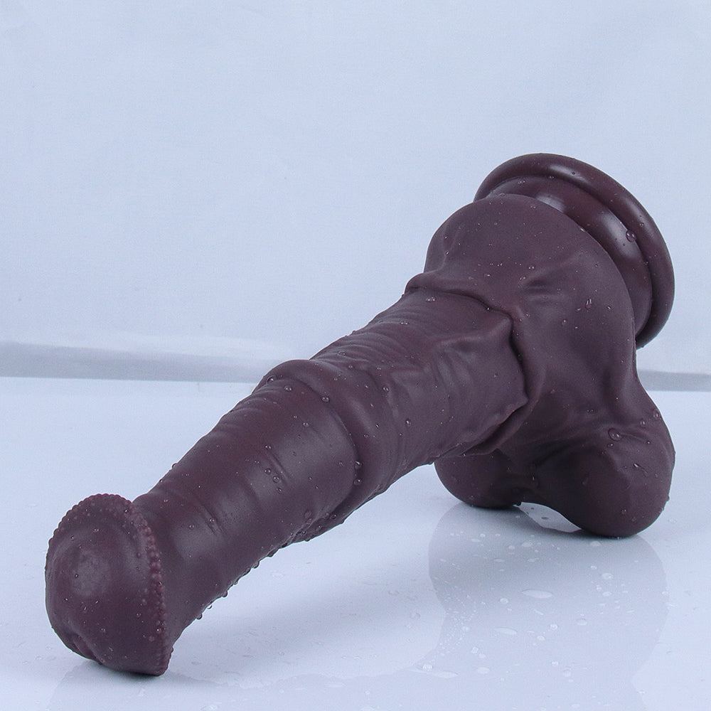 Annaluka™ - Huge Horse Dildo Realistic, Big Dildo, Large Realistic Silicone Dildo, Dark Tone, Stable Suction Base