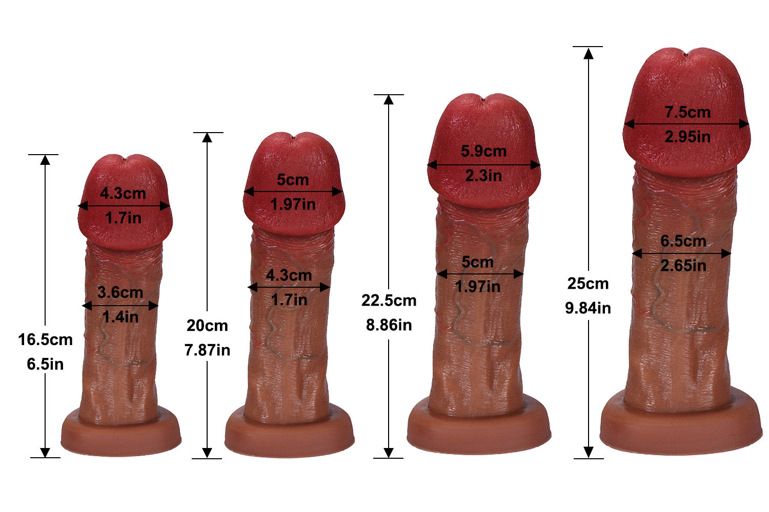 Annaluka™ - BIG GLANS NO BALL DILDO - Super Realistic Dildo, Ultra Realistic Dildo, Sex Toys For Women, Glans Dildo