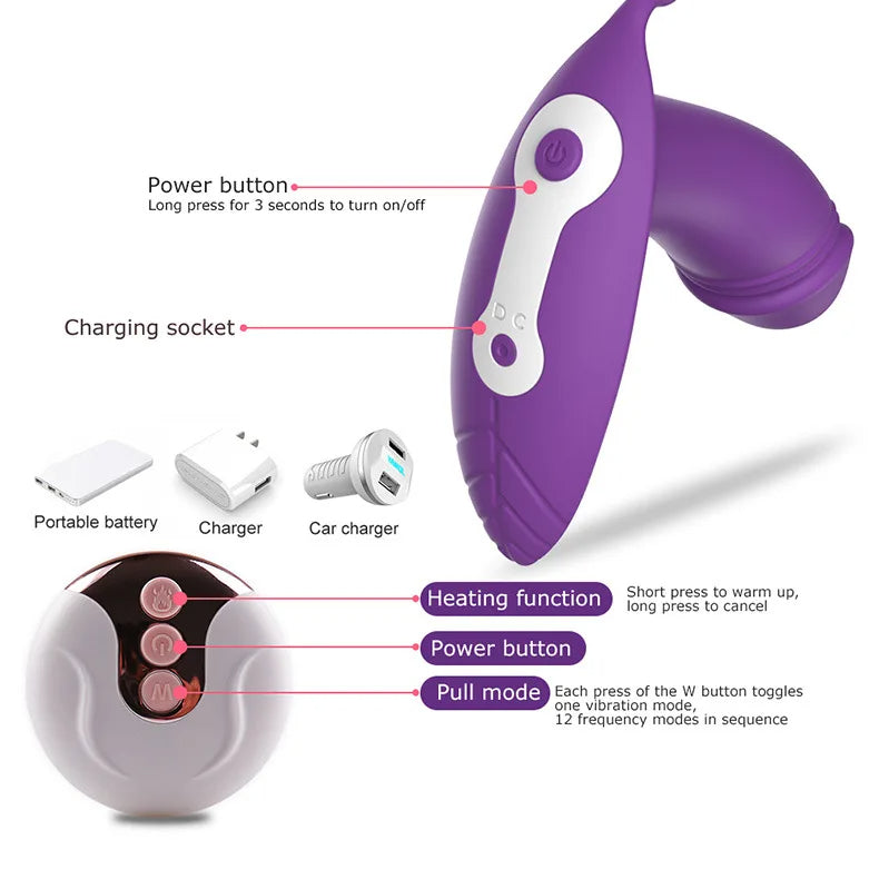 Annaluka™ - Warm Invisible Remote Control, A Female Masturbation, Adult Sex Product Vibration Stick Wear