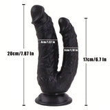 Annaluka™ - Double-Ended Realistic Silicone Dildo – Flexible Dual Penis Dildo with Suction Cup