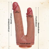 Annaluka™ - Double-Ended Realistic Silicone Dildo – Flexible Dual Penis Dildo with Suction Cup