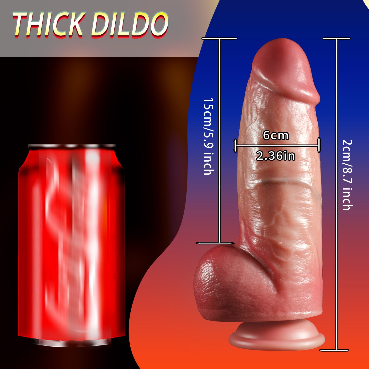 Annaluka™ - G-Spot Thick Retractable Vibrator Dildo, Heated Large Penis Sex Machine