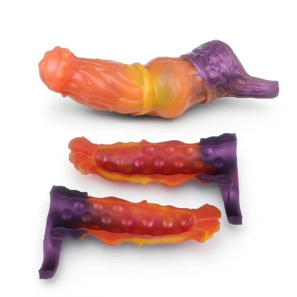 Annaluka™ - Premium Silicone Penis Sleeve Extender – Hollow Cock Sleeve with Realistic Texture & Enhanced Girth