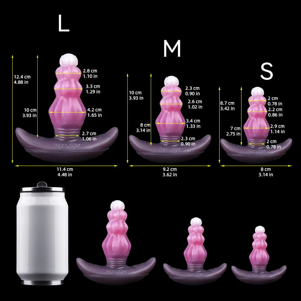 Annaluka™ - 3 Size Silicone Prostate Massager – Curved Anal Plug with Ergonomic Base