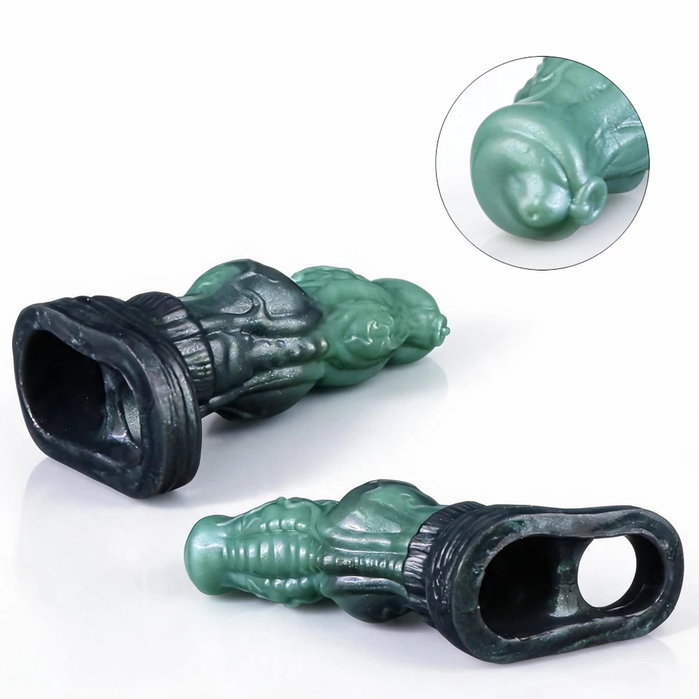 Annaluka™ - Fantasy Silicone Penis Sleeve Extender Collection – Hollow Cock Sleeve for Added Length & Girth