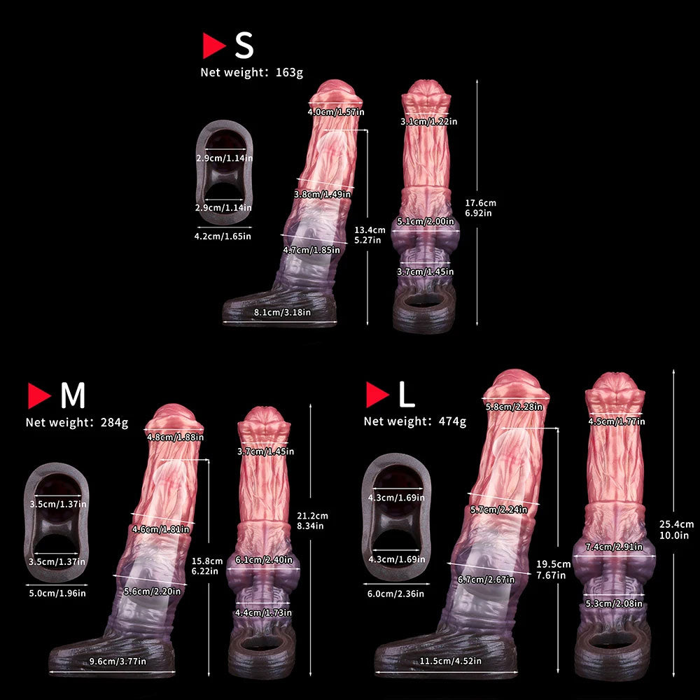 Annaluka™ - Realistic Silicone Penis Sleeve Extender – Hollow Cock Sleeve for Added Length, Girth & Enhanced Pleasure