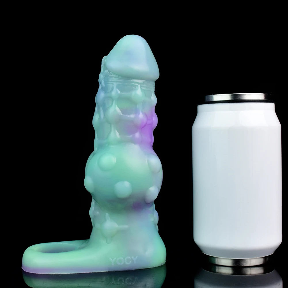 Annaluka™ - 5 Style Hollow Silicone Penis Sleeve – Wearable Dildo Extender & Textured Enhancement Sleeve