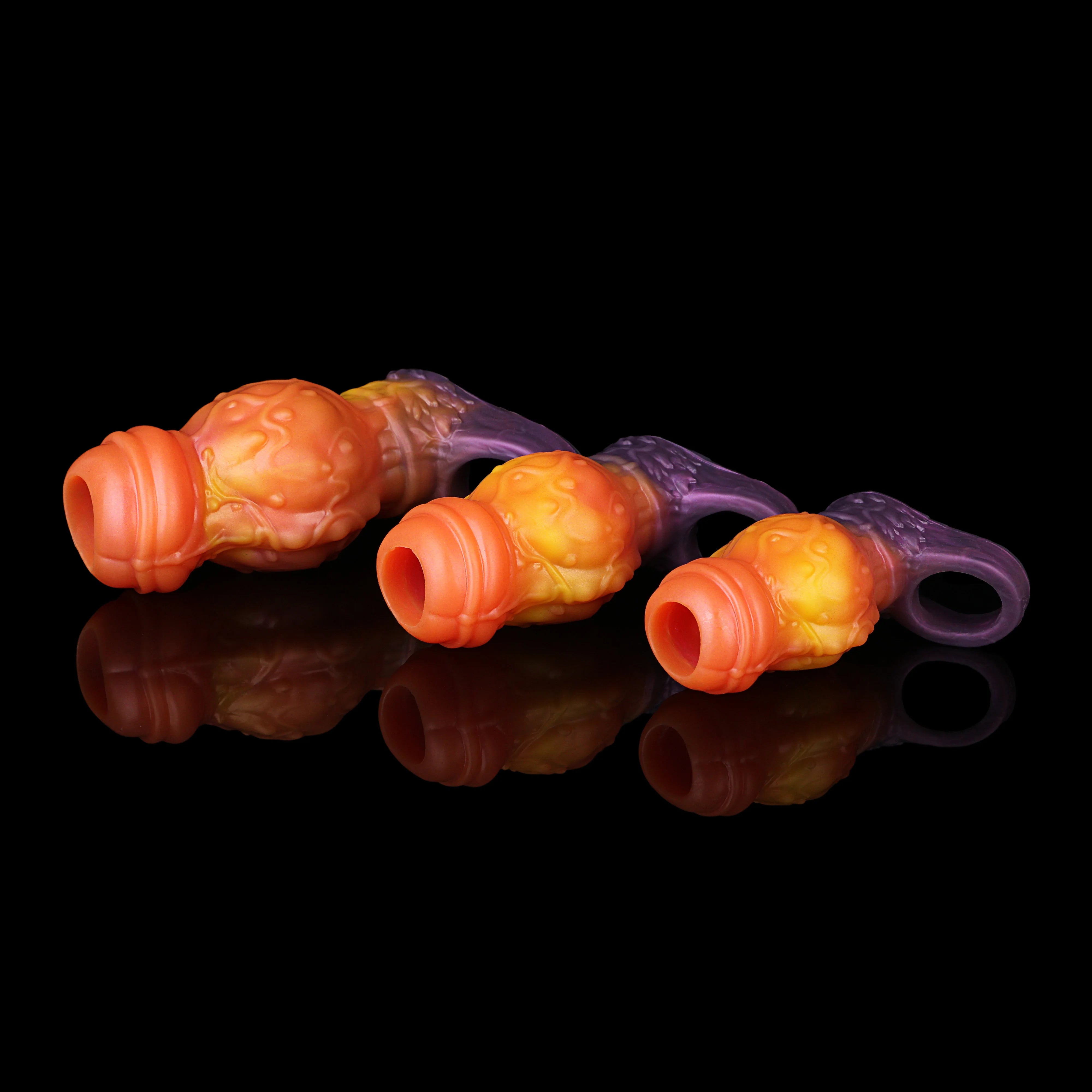 Annaluka™ - Bulb Head Silicone Penis Sleeve Extender – Hollow Cock Sleeve for Added Girth & Enhanced Sensation