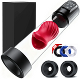 Annaluka™ - Automatic Vibrating Penis Pump – Electric Vacuum Trainer with 5 Suction Modes, 7 Vibration Modes & Waterproof TPE Sleeve