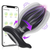 Annaluka™ - App-Controlled Rotating Beads Vibrating Anal Plug – 3-in-1 Waterproof Silicone Butt Plug
