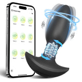Annaluka™ - App-Controlled Rotating Beads Vibrating Anal Plug – 3-in-1 Waterproof Silicone Butt Plug