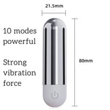 Annaluka™ - Mini USB Rechargeable Bullet Vibrator – 10 Vibration Modes Waterproof Quiet Massager