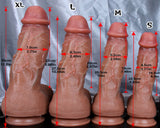 Annaluka™ - 4 SIZE HUGE DILDO - Soft Huge Dildo Double Silicone, Ultral Realistic Dildo, Suction Cup Dick Woman, Man Anal Sex Toy