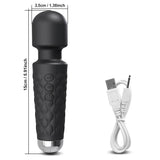 Annaluka™ – 10-Mode Powerful Wand Massager, Deep Vibration, Soft Silicone, USB Rechargeable